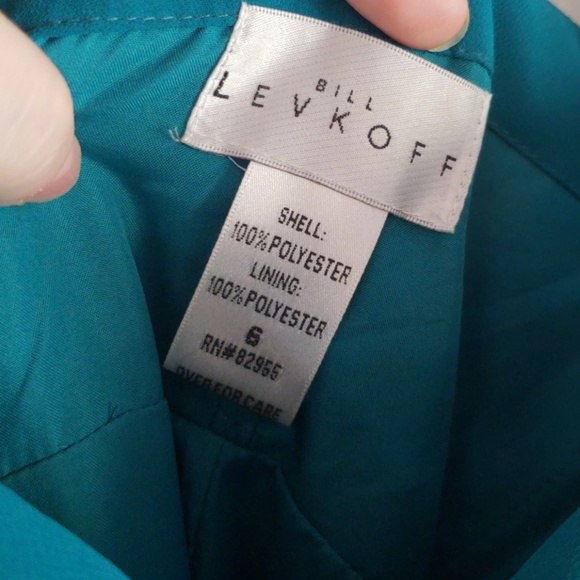 Bill Levkoff aqua bridesmaids dress size 6 - Picture 3 of 4